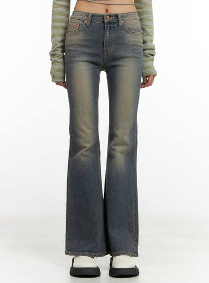 lydia-slim-washed-bootcut-jeans-co424 / Blue