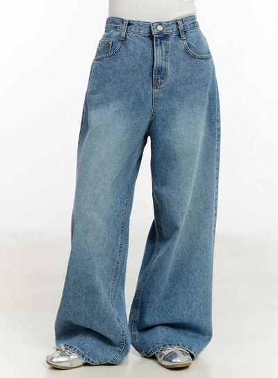 zee-classic-washed-wide-leg-jeans-cm505 / Blue