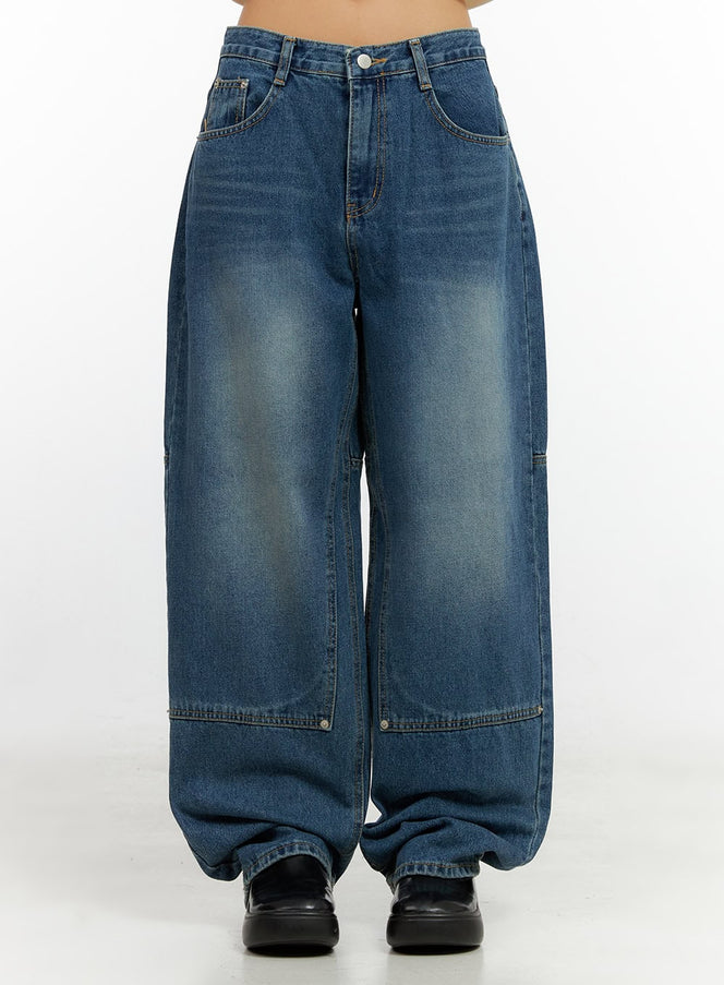 siena-stitch-wide-leg-jeans-cn401 / Blue