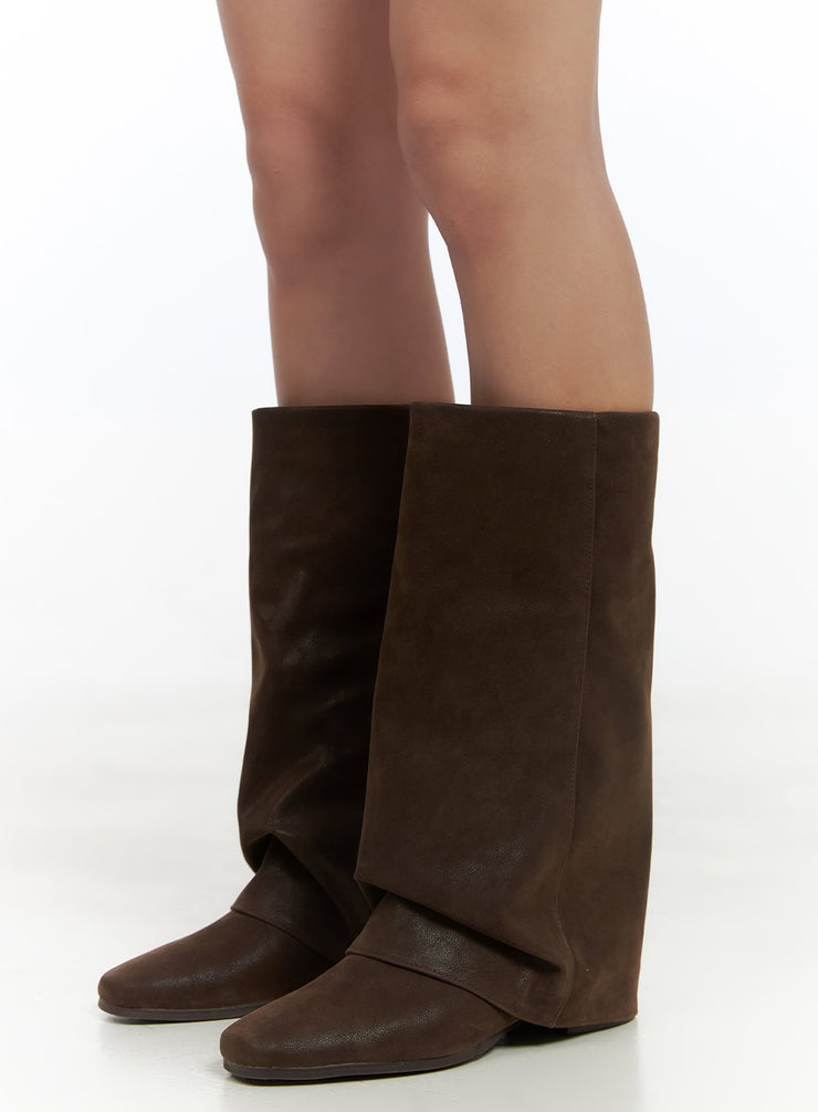 suede-long-boots-cs405 / Brown