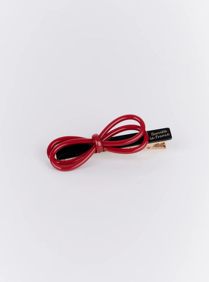red-bow-hair-clip-in514 / Red