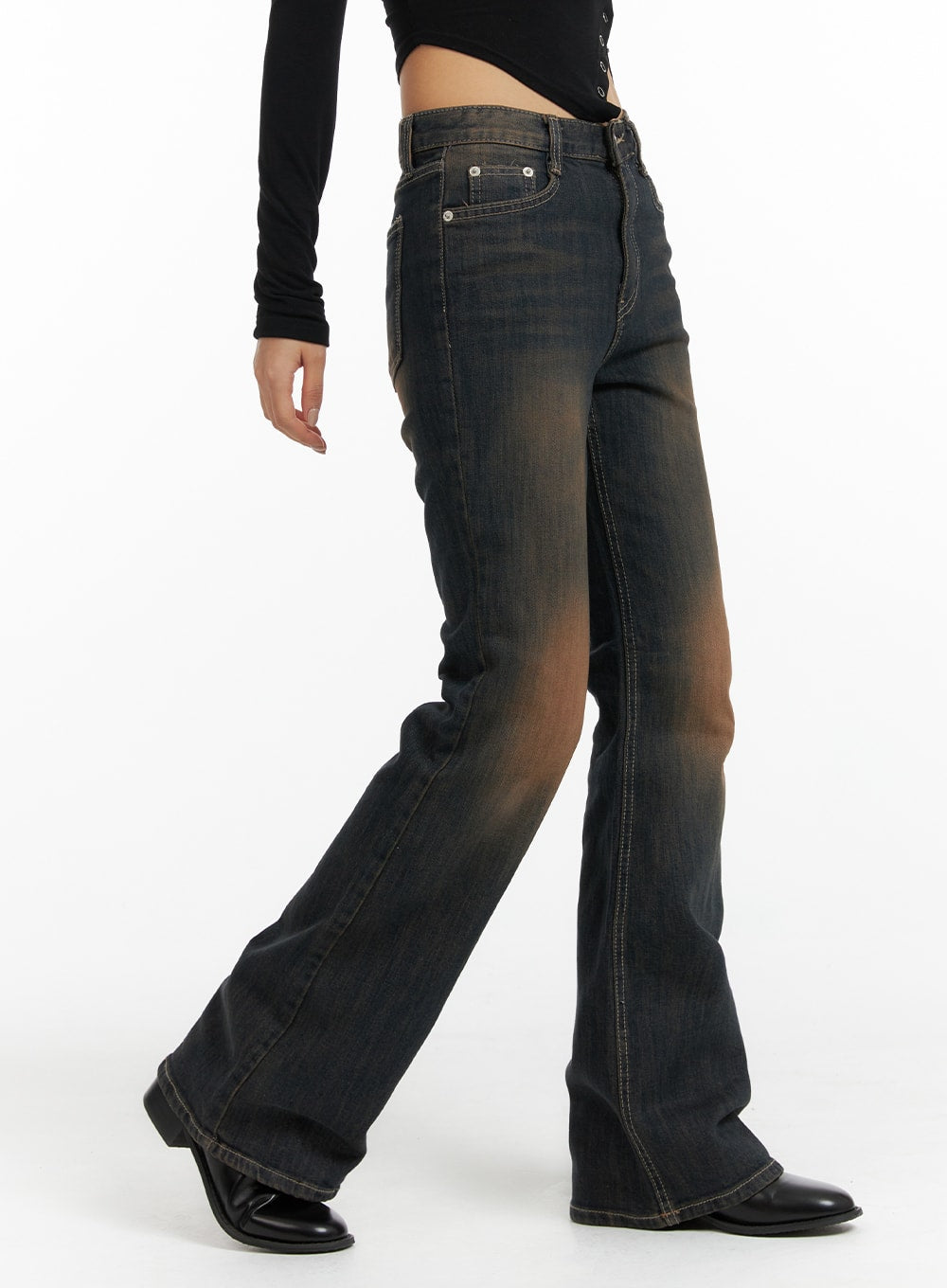 swashed-slim-flared-jeans-cf416