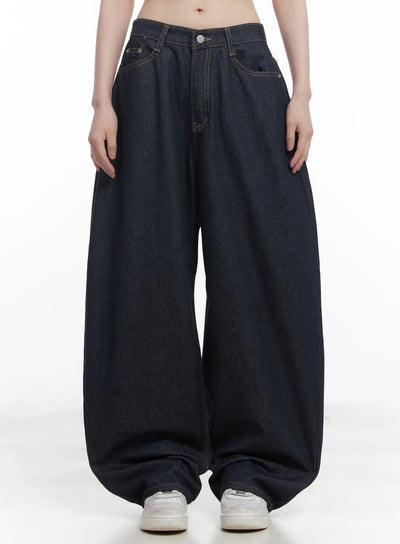 hyein-no-fade-relaxed-fit-jeans-cu519 / Dark blue