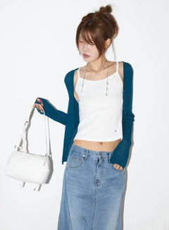 sheer-linen-cardigan-cy528 / Dark blue