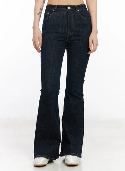 v-dark-wash-bootcut-jeans-cf526 / Dark blue