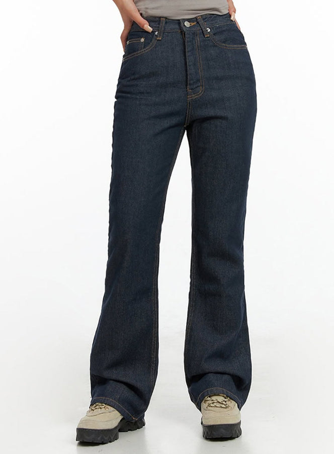 slim-bootcut-jeans-cl415 / Dark blue