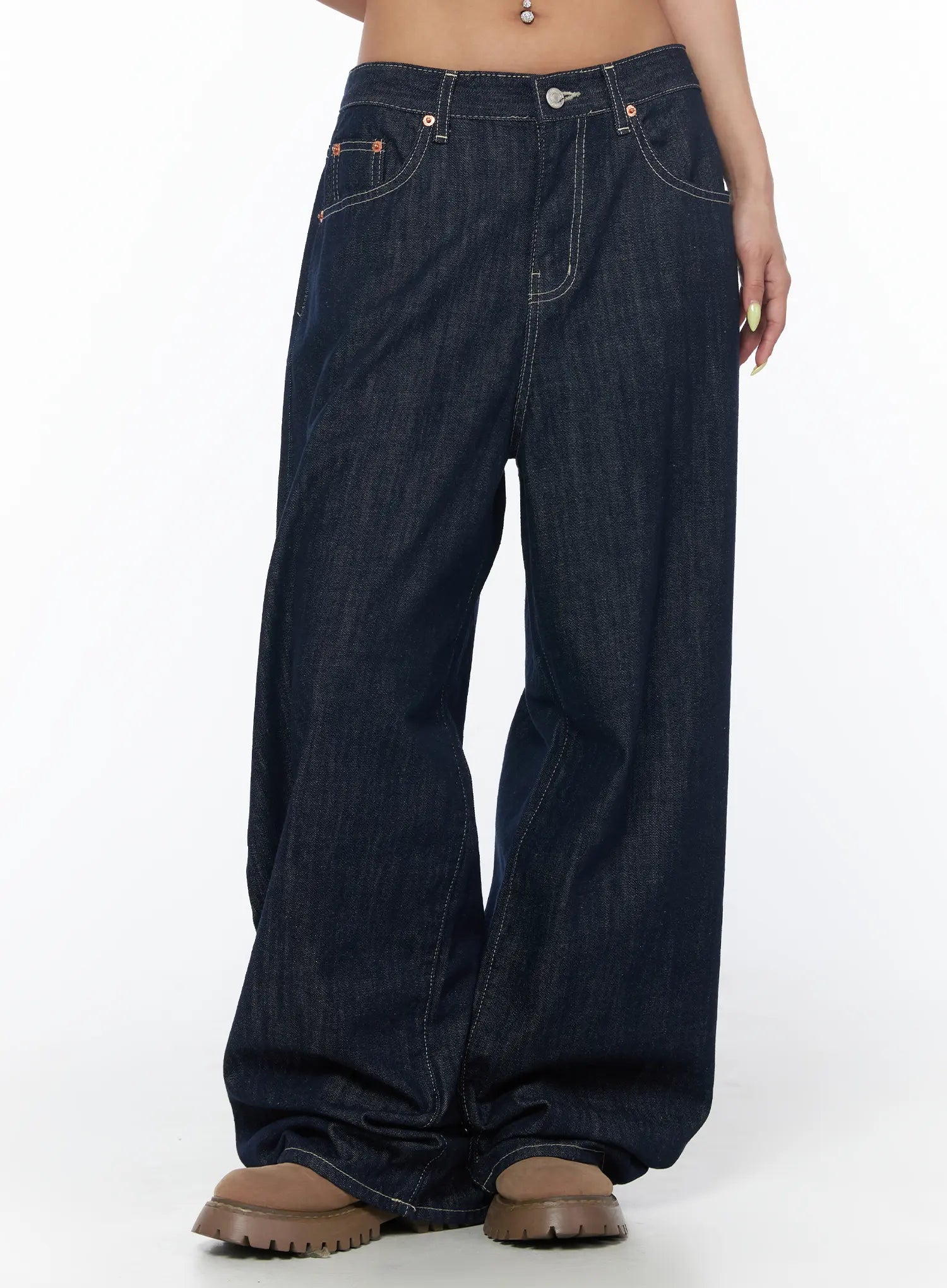 bowie-summer-wide-leg-jeans-cu502 / Dark blue