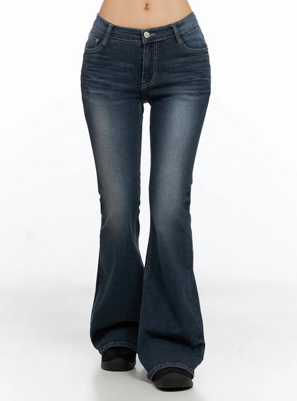 melina-low-rise-flare-jeans-co514 / Dark blue