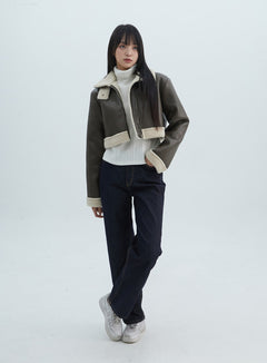 straight-leg-blue-jeans-on313 / Dark blue