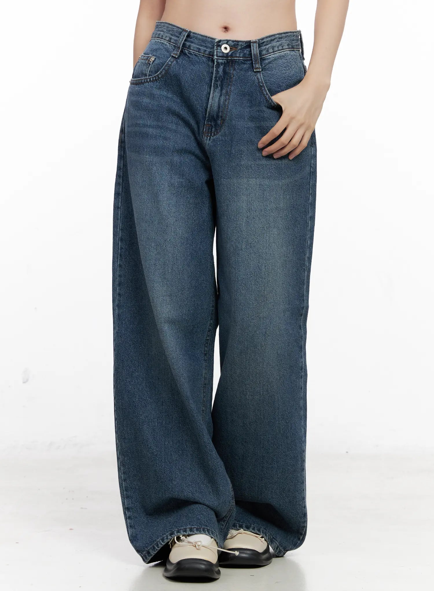 belen-wide-leg-jeans-co530 / Dark blue
