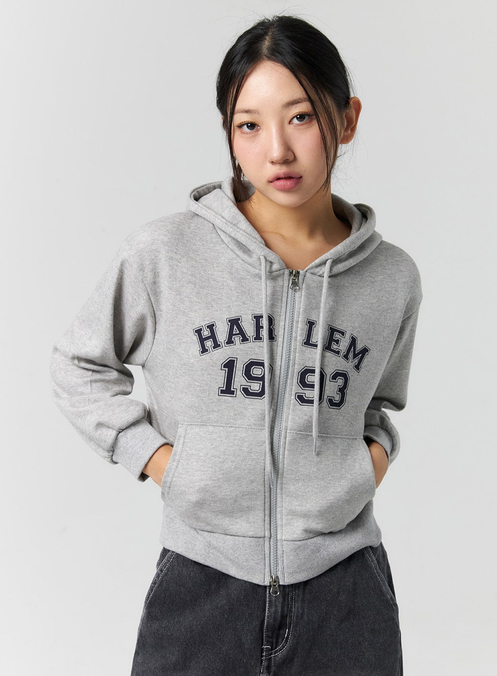 Graphic ZipUp Hoodie CS303 Korean Women's Fashion LEWKIN