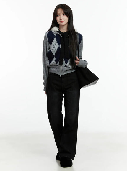 sole-fleece-lined-washed-high-waist-bootcut-jeans-cd523