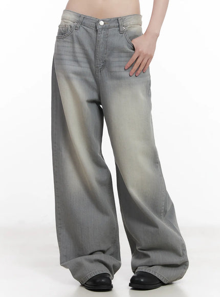 harin-washed-wide-leg-jeans-cu520 / Gray