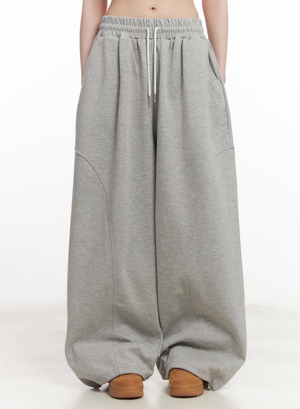 unisex-relaxed-fit-oversized-sweatpants-cm519 / Gray