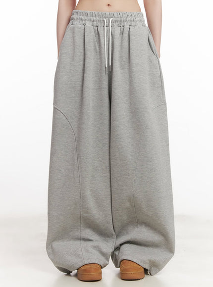 unisex-relaxed-fit-oversized-sweatpants-cm519 / Gray