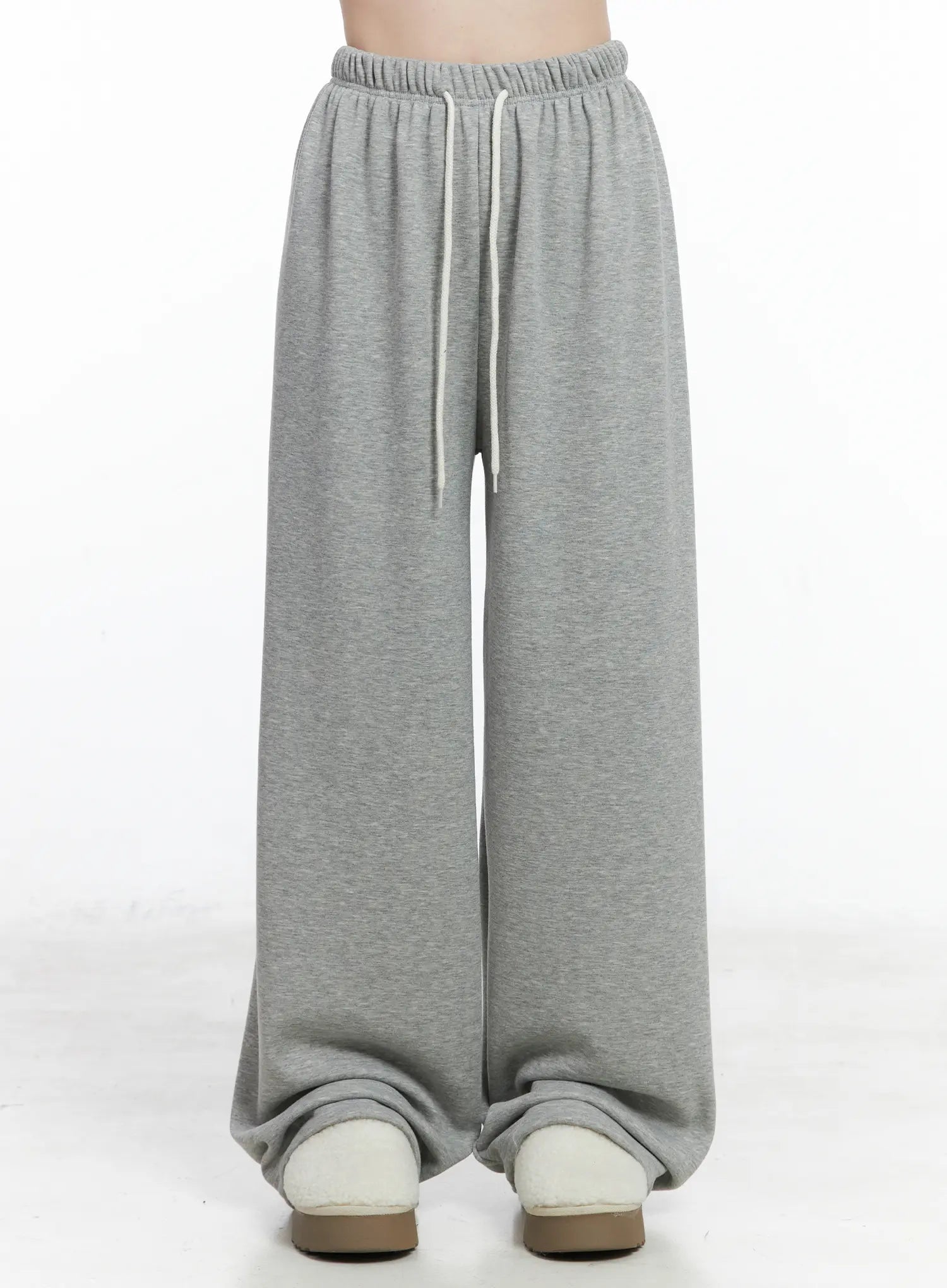 warm-fleece-wide-sweatpants-cn518 / Gray