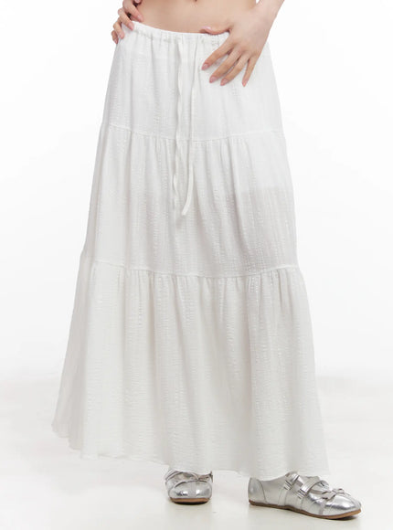 cotton-tiered-maxi-skirt-cu510 / White