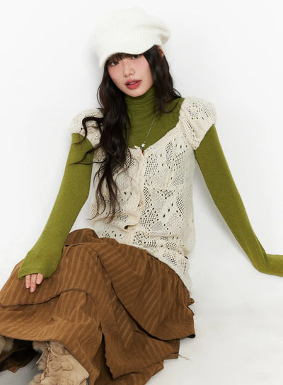 chic-two-way-knit-blouse-cd531 / Light beige
