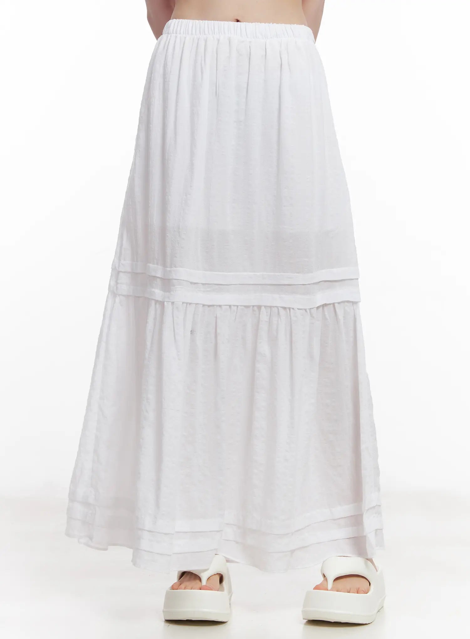 tiered-flowy-maxi-skirt-cu519 / White