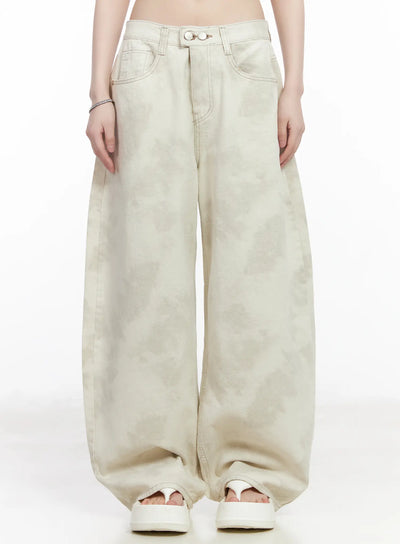 wide-leg-cotton-pants-cm526 / Light beige