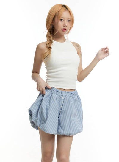 slim-fit-ribbed-cropped-tank-top-cy505 / White