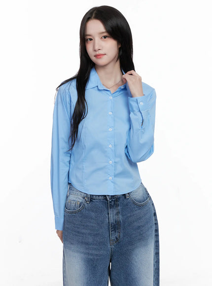slim-fit-button-up-shirt-cs519 / Light blue