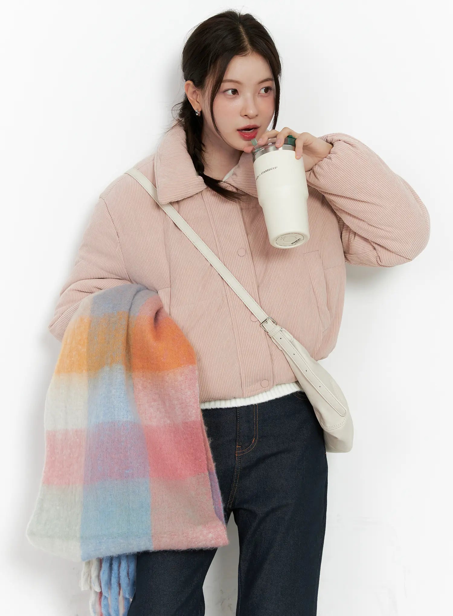cozy-corduroy-puffer-jacket-cn512 / Pink