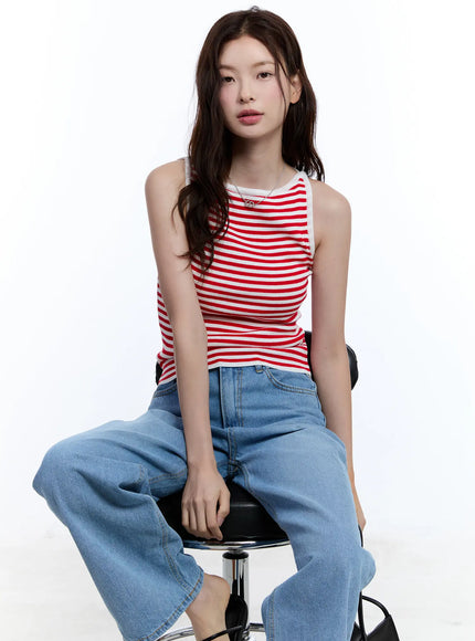striped-cami-top-cu513 / Red