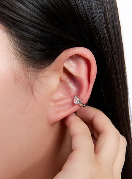 nolbi-cubic-earcuff-1pcs-iu527 / Silver