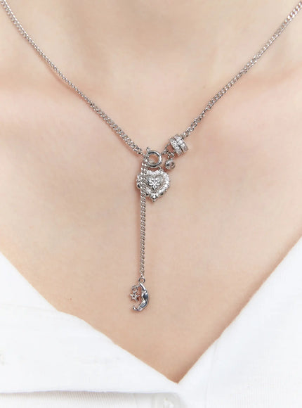 Two-way Heart Charm Necklace CM505