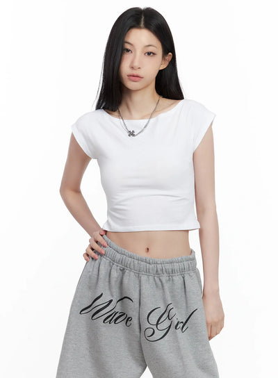 casual-boatneck-cropped-tee-cl501 / White