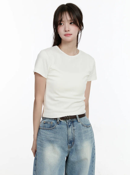 basic-u-neck-short-sleeve-tee-cm505 / White