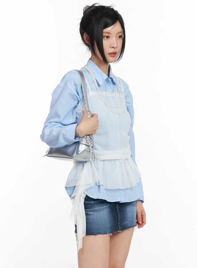 chic-layered-bustier-top-cm516 / White