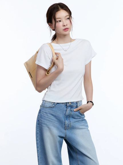 cozy-boat-neck-short-sleeve-tee-cu513 / light beige