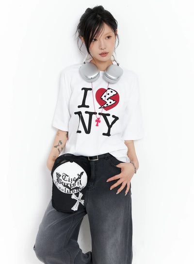 i-love-ny-graphic-t-shirt-cl528 / White