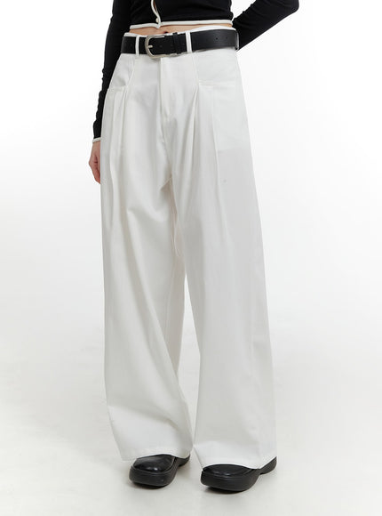 pintuck-wide-leg-pants-cm429 / White