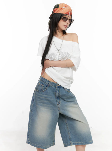 off-shoulder-seashell-tee-cl525 / White