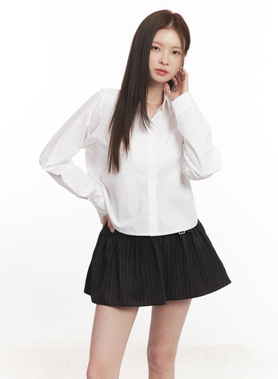 essential-crop-collared-shirt-ca501 / White