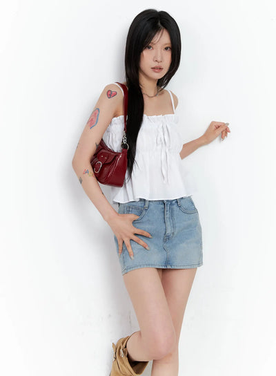 ruched-cami-top-cl525 / White