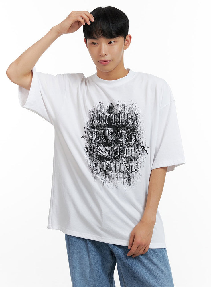 mens-graphic-cotton-oversize-t-shirt-cl429 / White