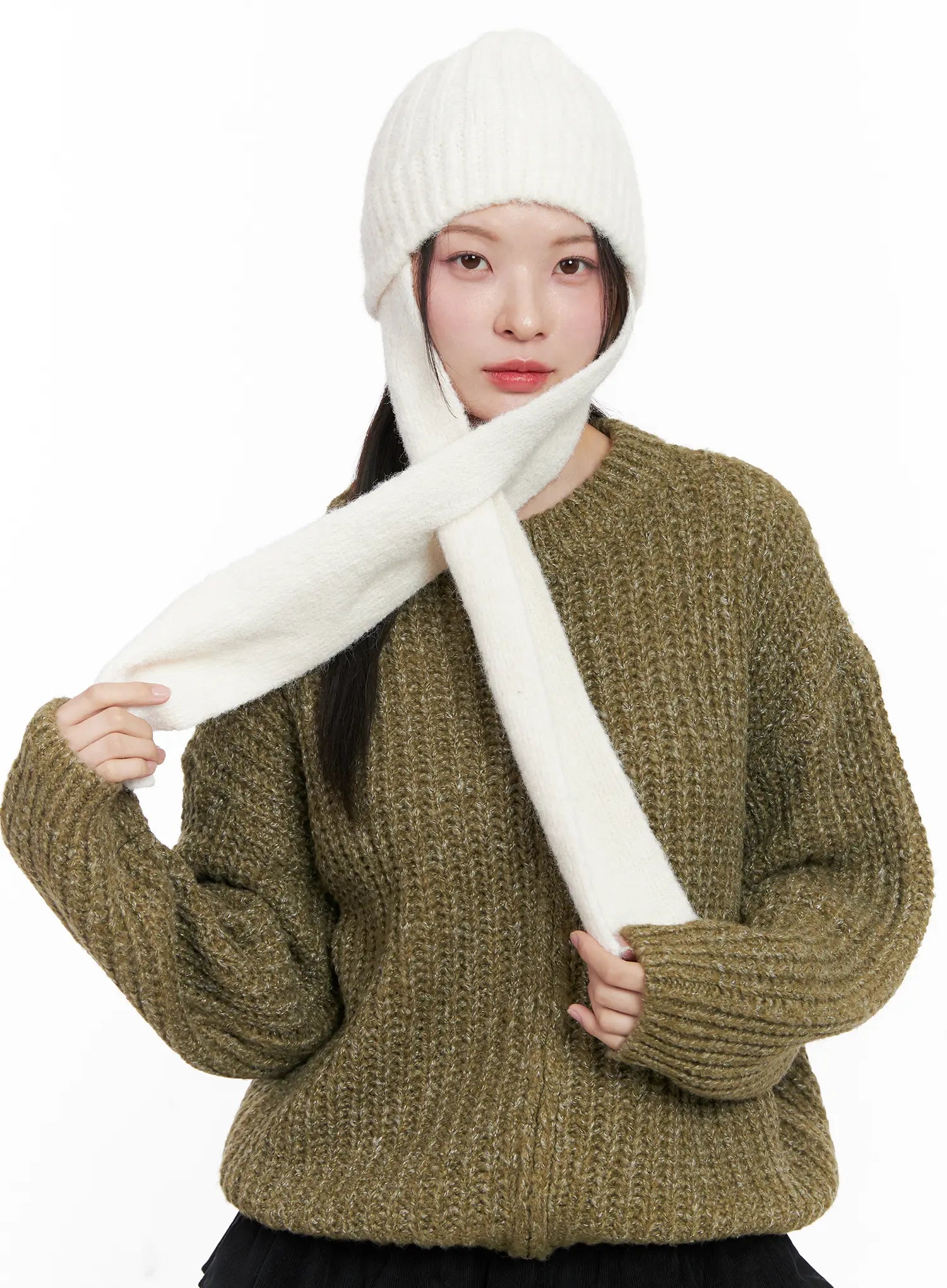 warm-balaclava-scarf-set-cn504 / White