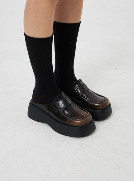 Platform Loafer Mules CF327