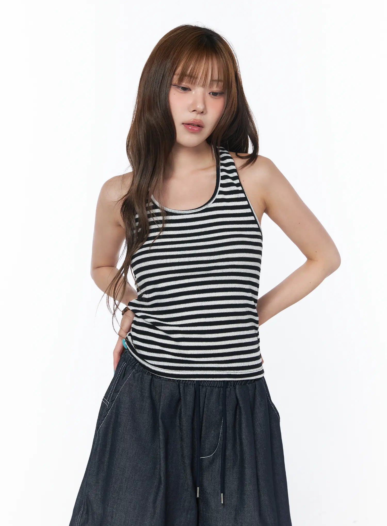 casual-striped-halter-tank-top-cy529