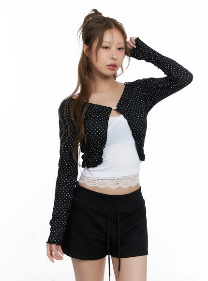 polka-dot-cropped-cardigan-cl510
