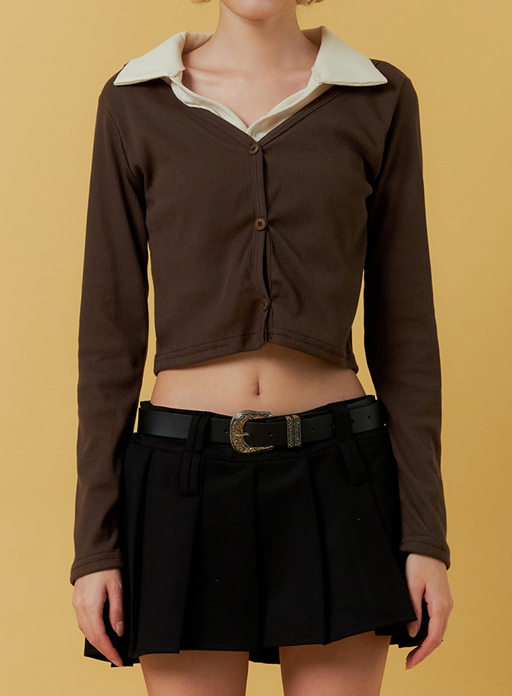 button-collar-cardigan-if408