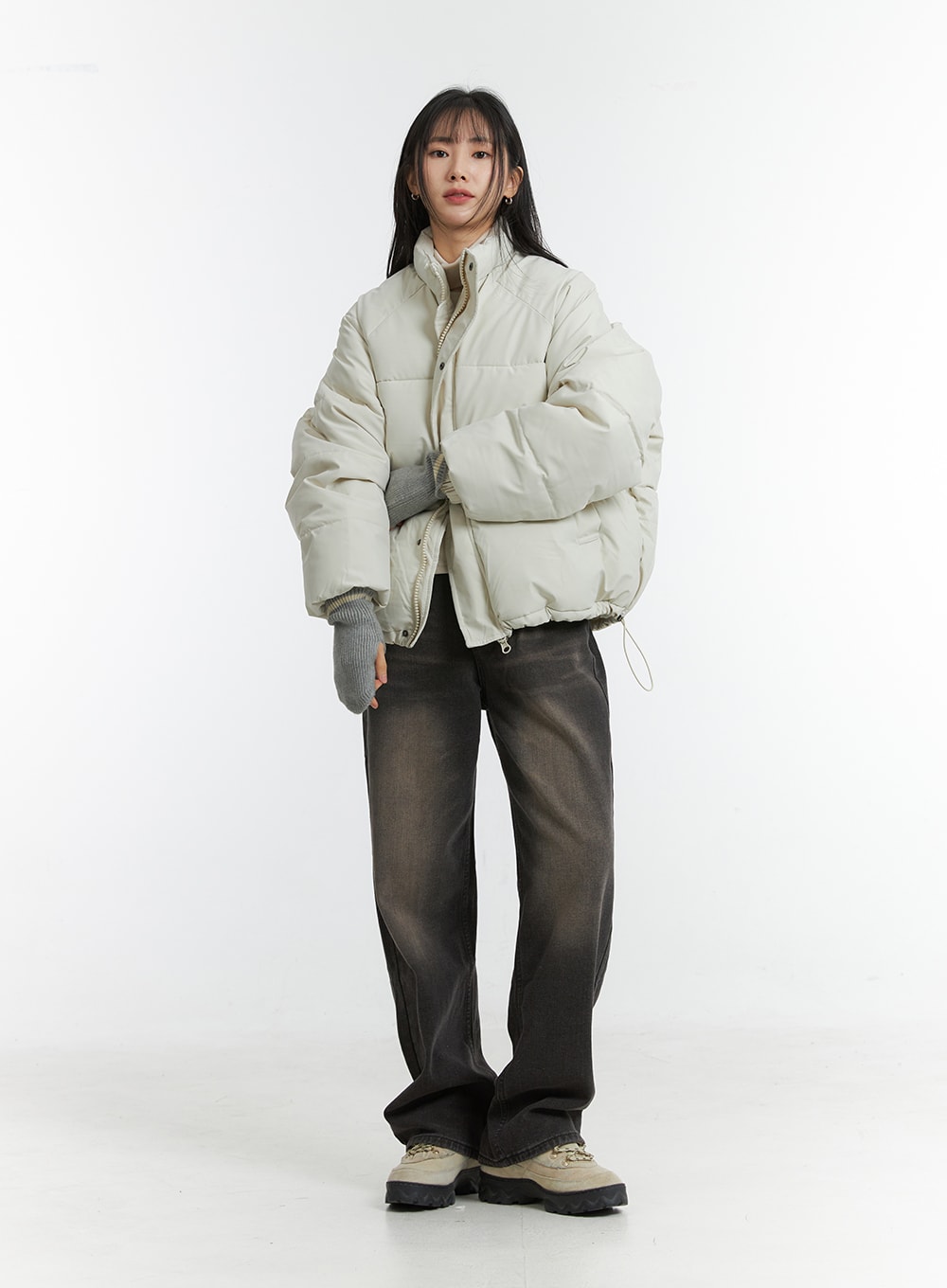 solid-zip-up-stand-collar-puffer-jacket-od315