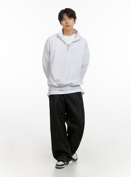 mens-cozy-zip-up-solid-sweatshirt-white-ig409