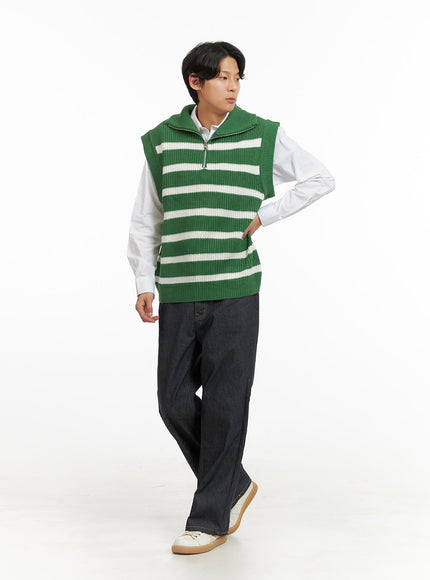 mens-half-zip-up-stripe-vest-iy424