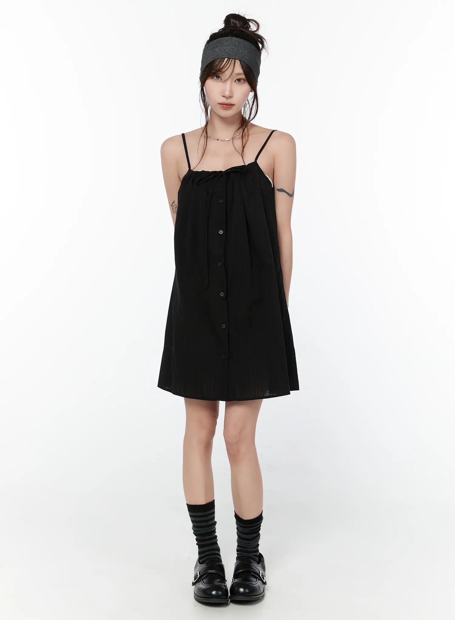 sleeveless-tie-front-dress-cy515