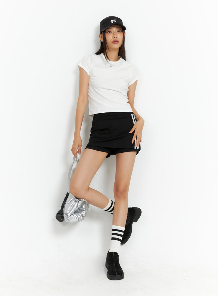 raglan-crop-short-sleeve-tee-ig405 / white